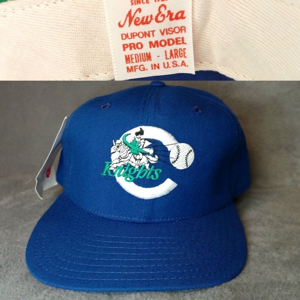 Vintage Charlotte Knights Hat Snapback Era Pro Blue MiLB Wool Cap New  USA